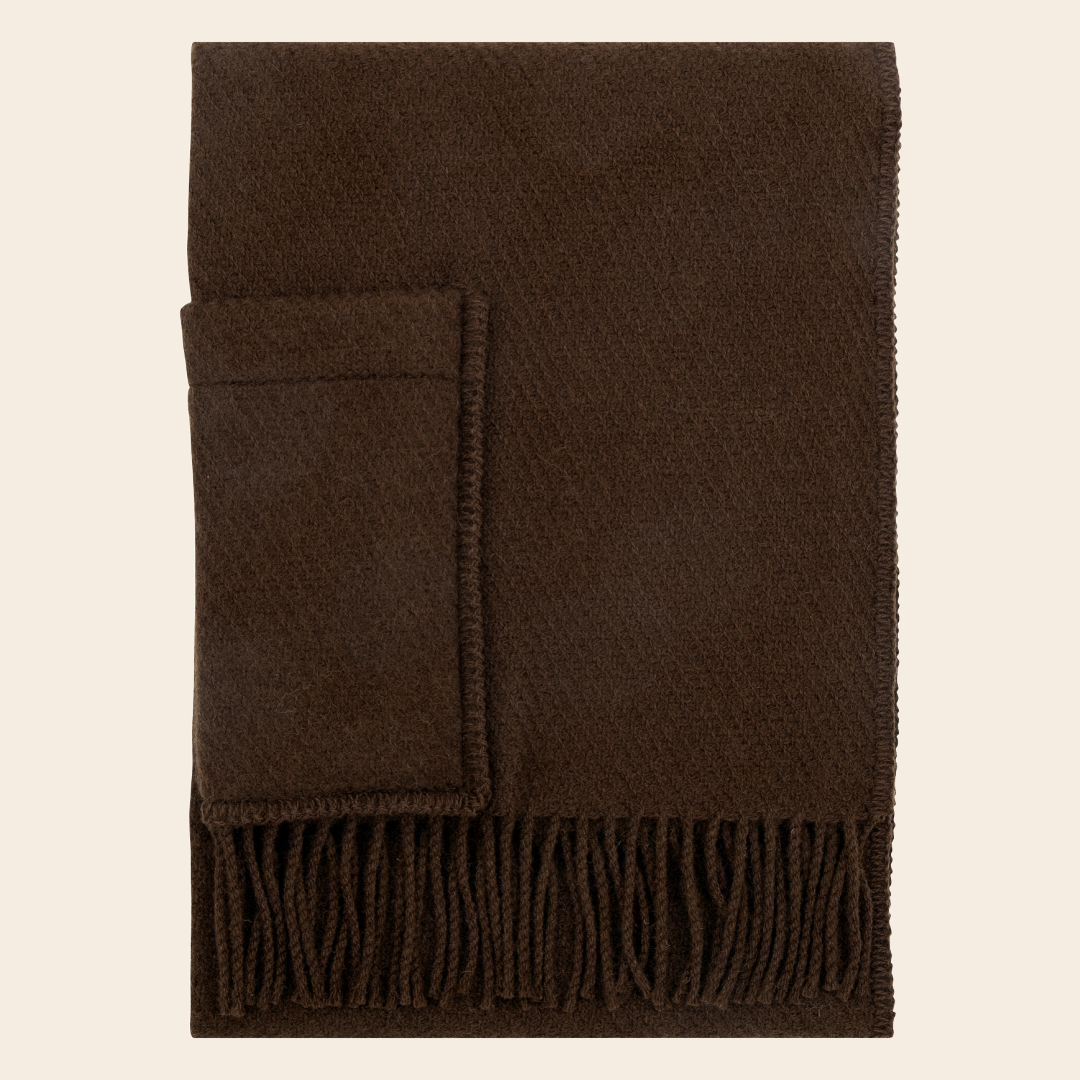 Lapuan Kankurit pocketsjaal 'Uni' wol - chocolate