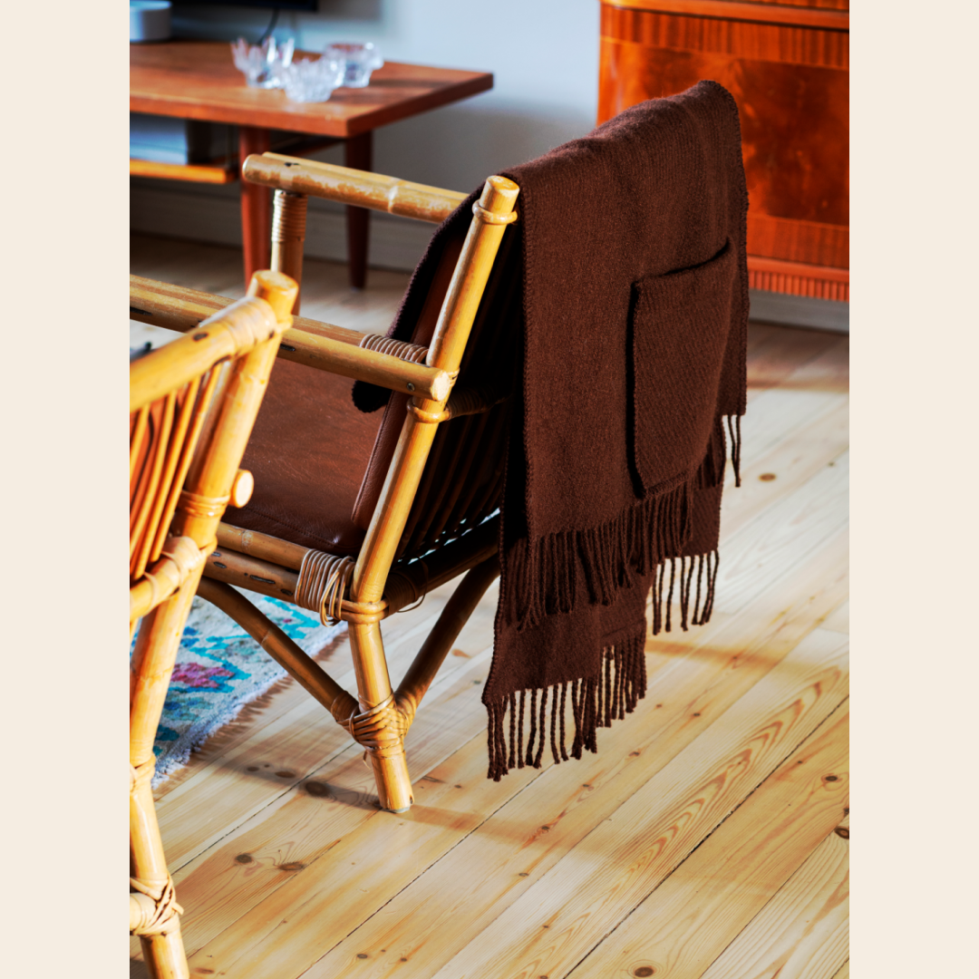 Lapuan Kankurit pocketsjaal 'Uni' wol - chocolate