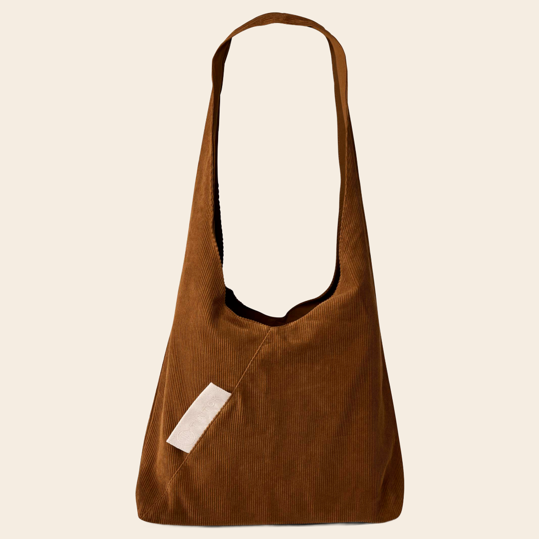 TinTok triangle tas 'Arti' corduroy - caramel café