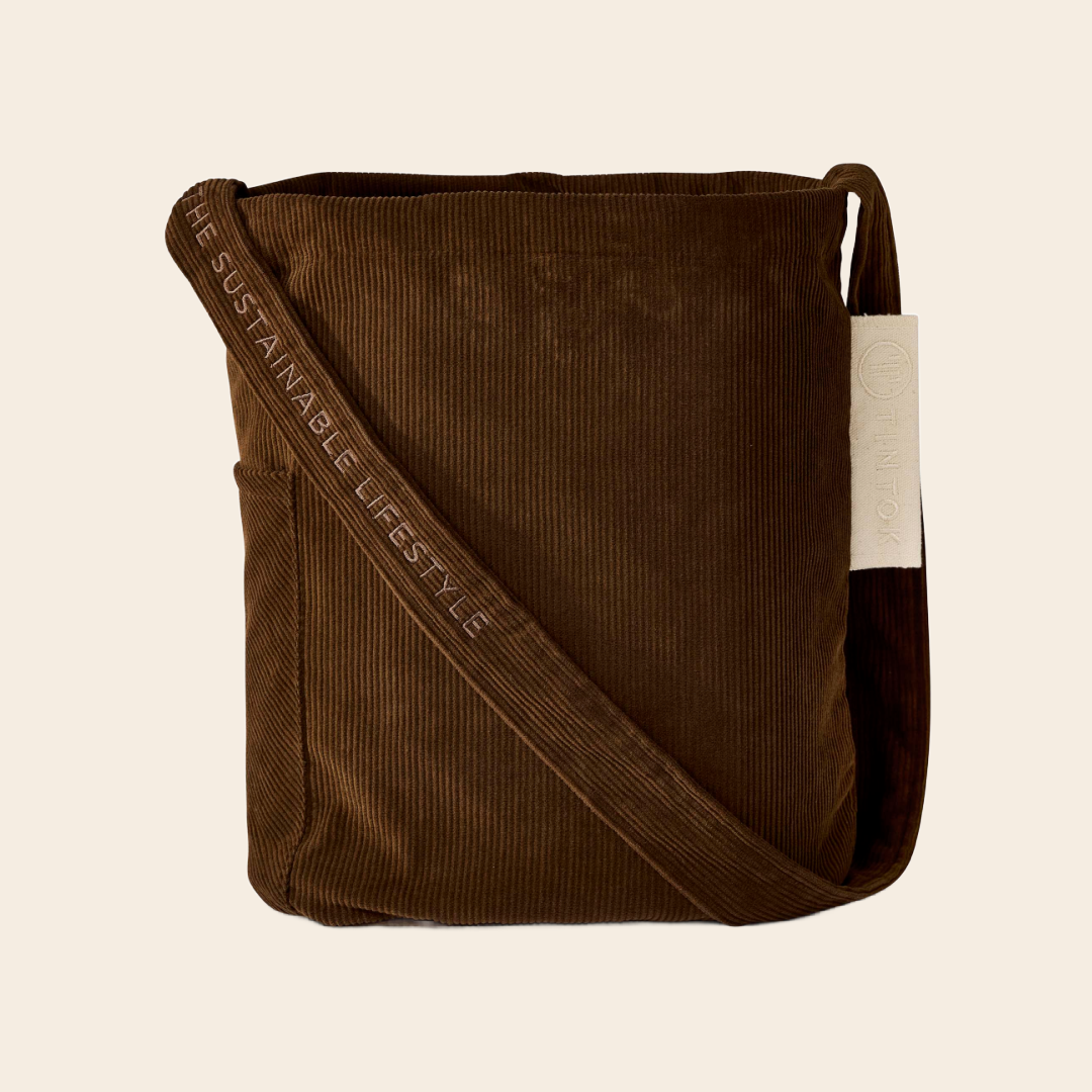 TinTok totebag 'Mati' corduroy - brown