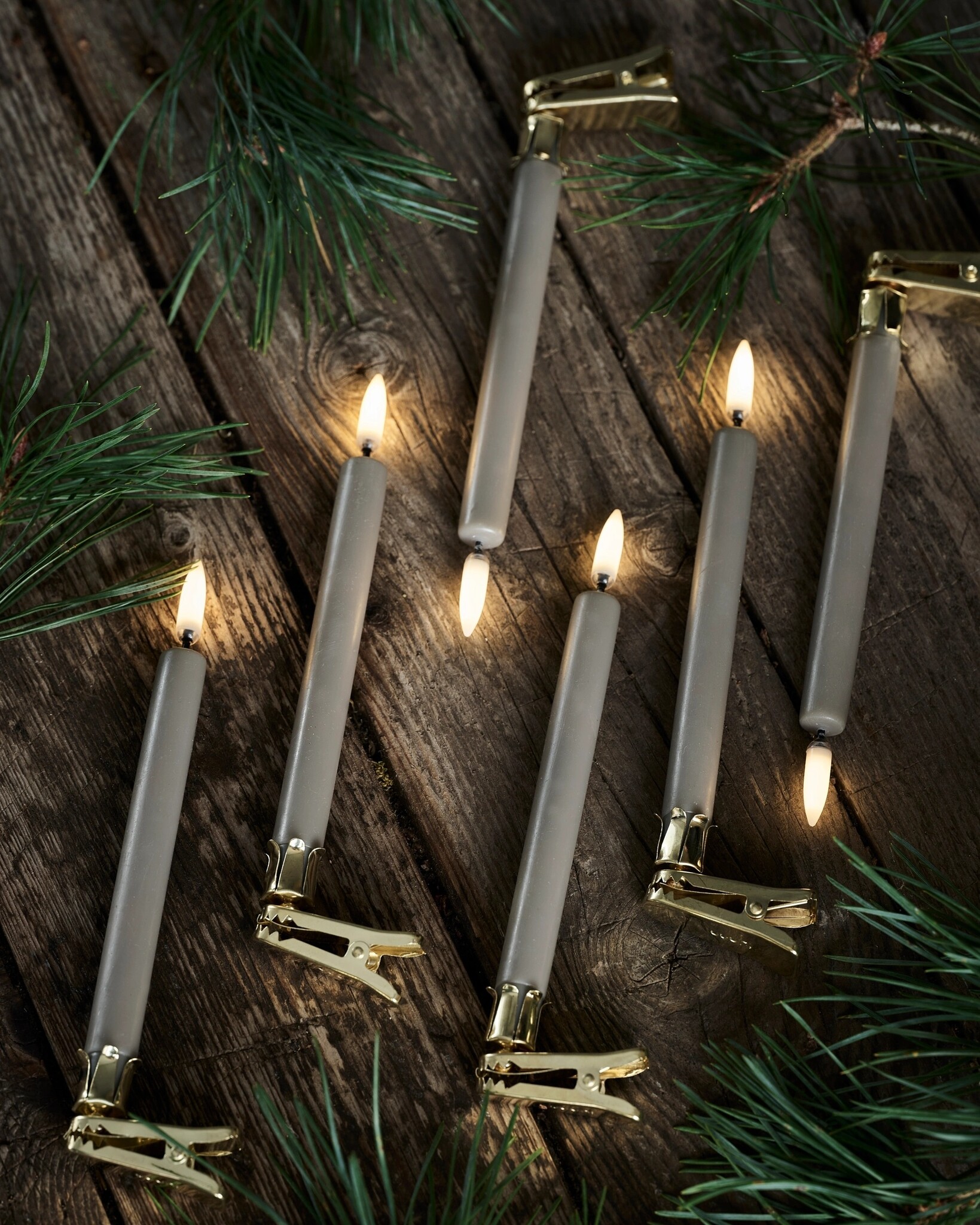 Uyuni set/6 candleholders - brass