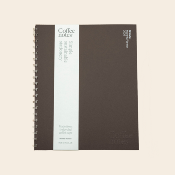 Coffee Notes monthly planner 2026 - espresso