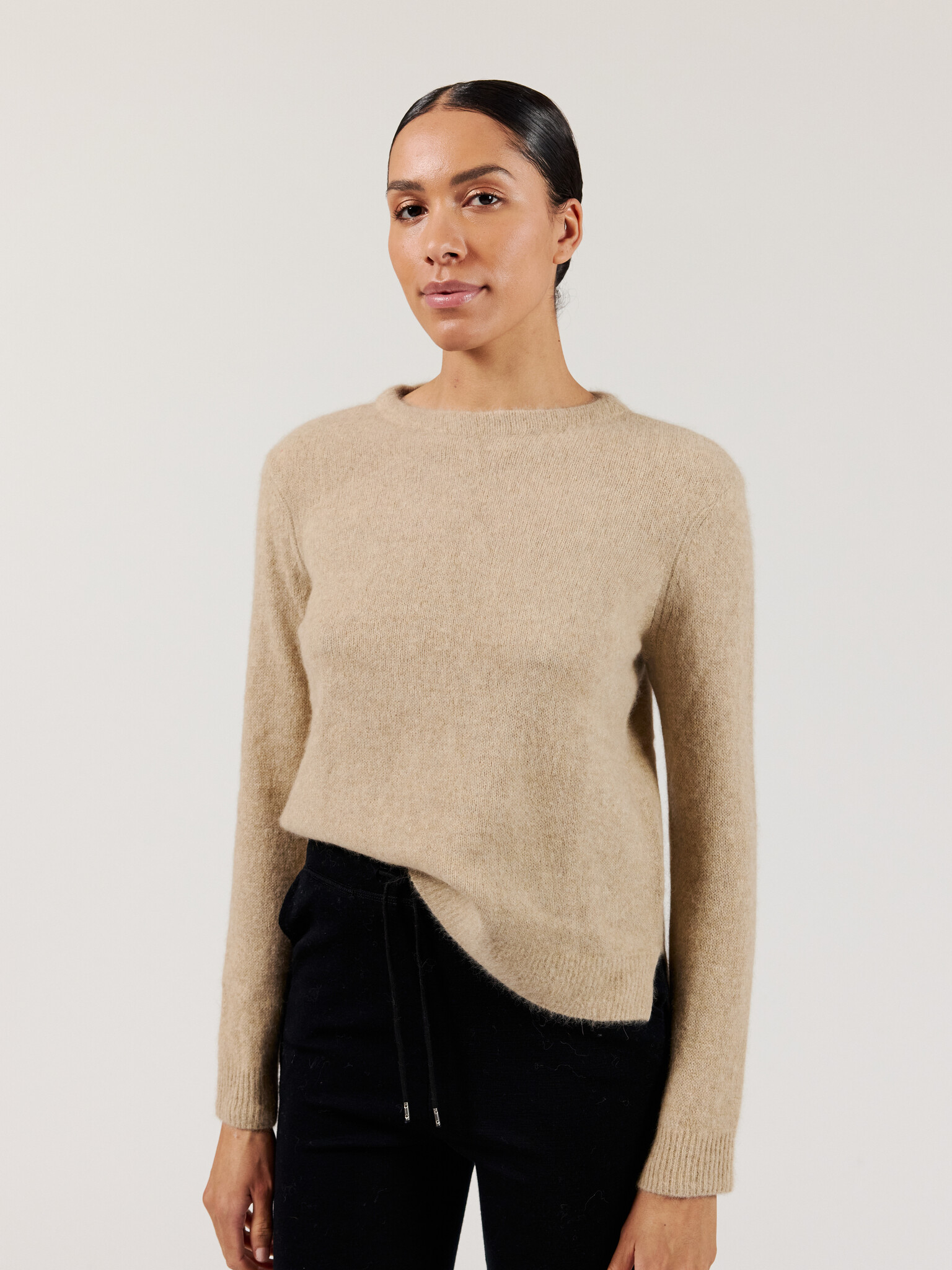 Six Ames trui 'Joie' raccoon - beige