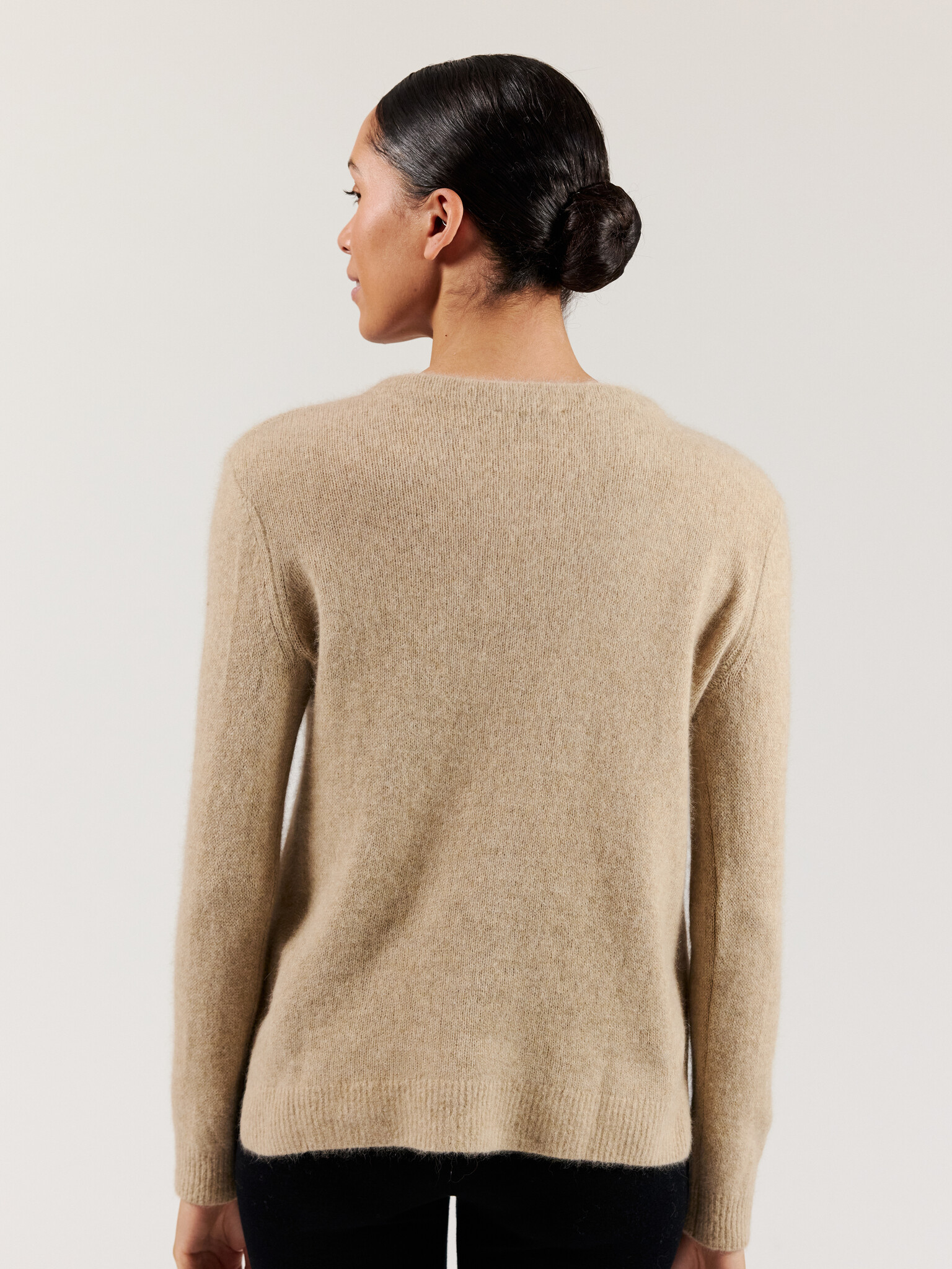 Six Ames trui 'Joie' raccoon - beige