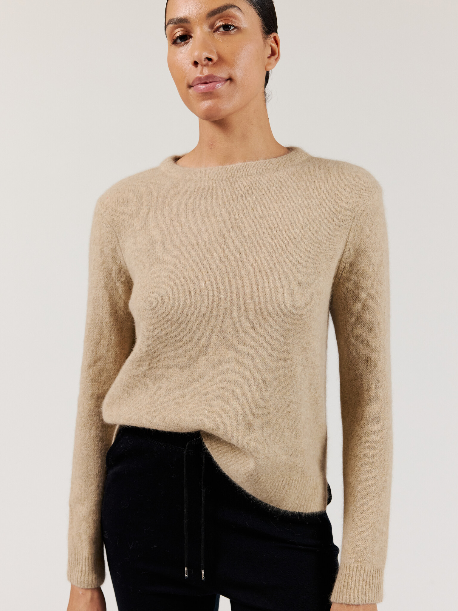 Six Ames trui 'Joie' raccoon - beige