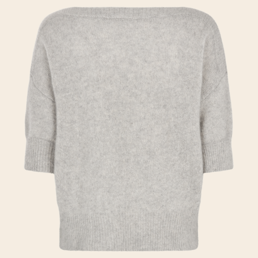 Six Ames short sleeve trui 'Moi' raccoon - grey melange