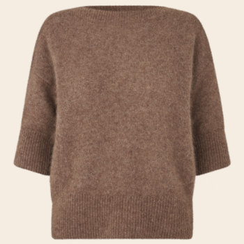 Six Ames short sleeve sweater 'Moi' raccoon - acorn