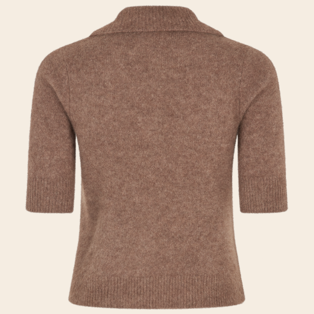 Six Ames short sleeve polo  'Ricca' raccoon - acorn