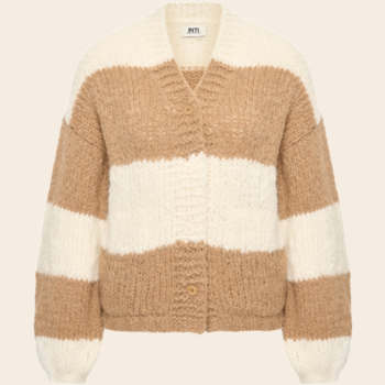 Inti Knitwear cardigan 'Kaia' alpaca - ecru / clay
