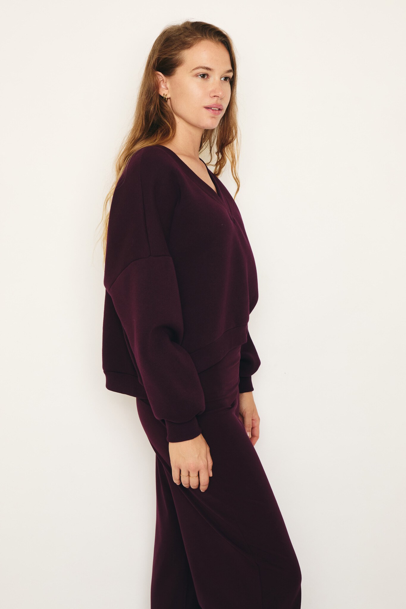 RE/BORN sweater 'Athena' katoen - vino