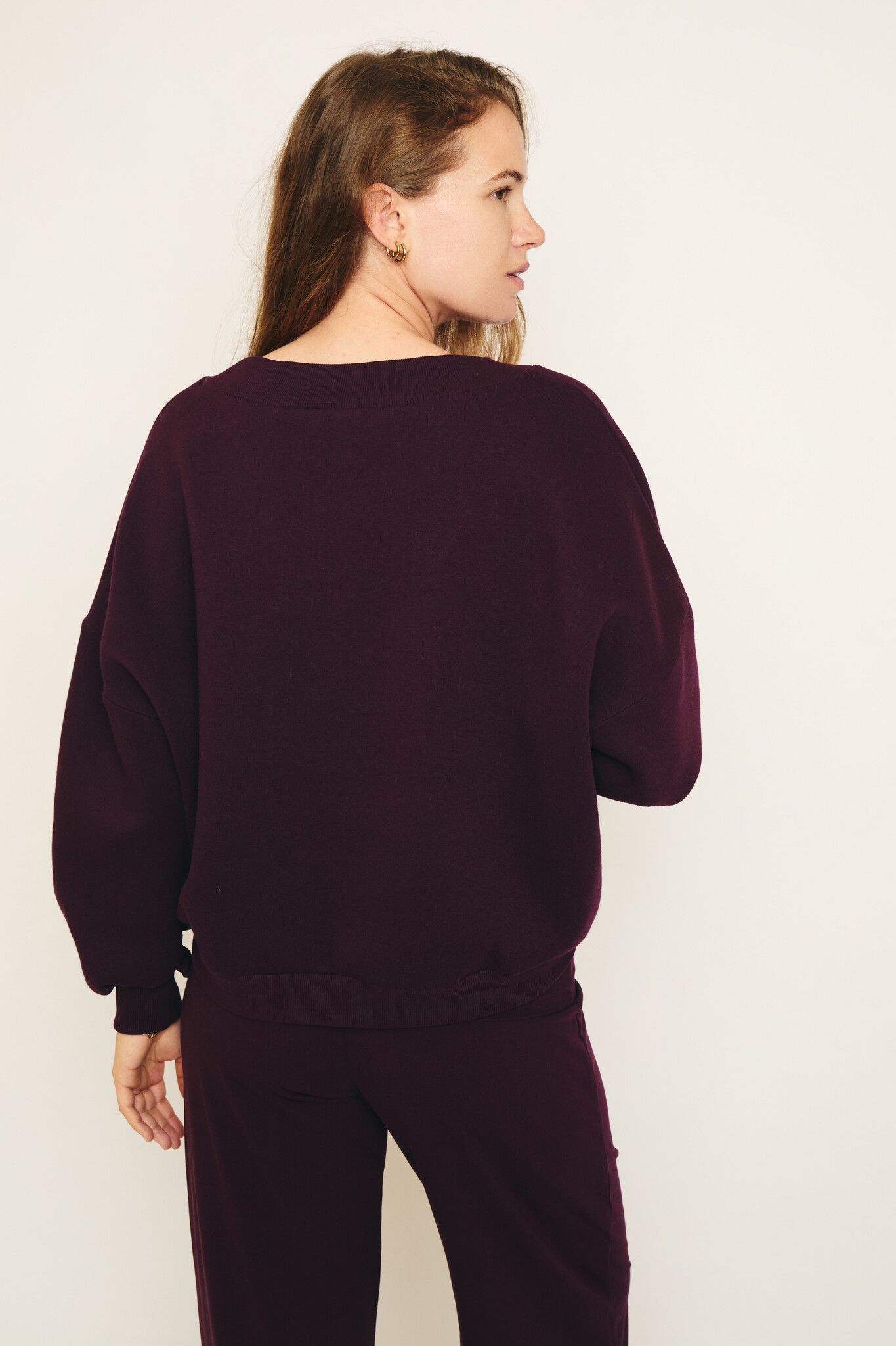 RE/BORN sweater 'Athena' katoen - vino
