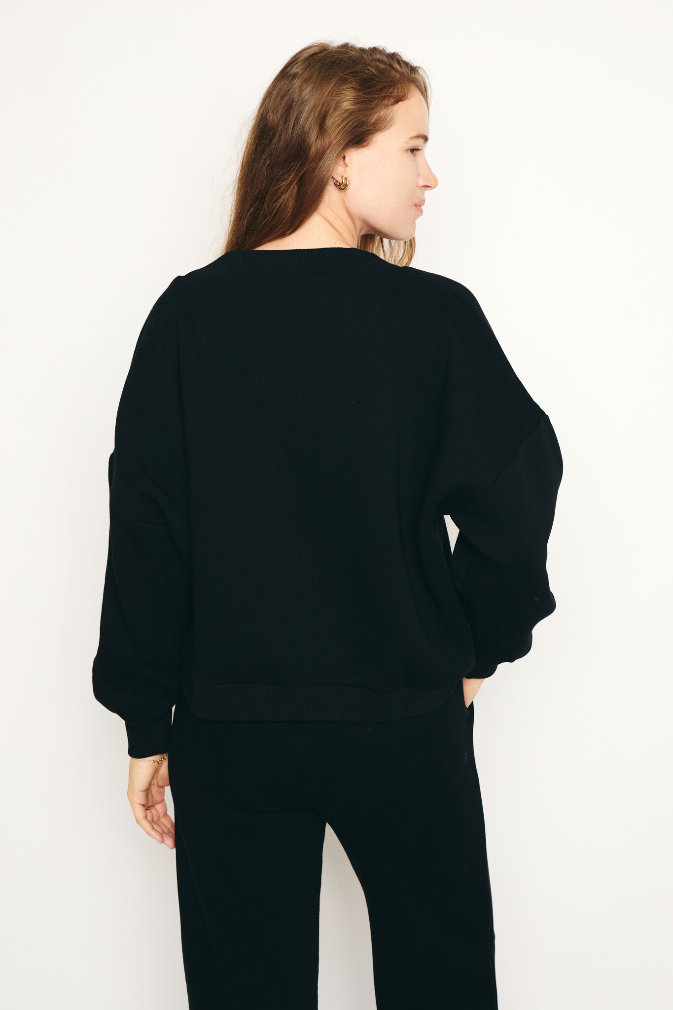 RE/BORN sweater 'Athena' katoen - donkerblauw