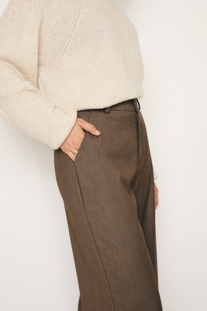 RE/BORN pantalon 'Charlie' viscose - taupe