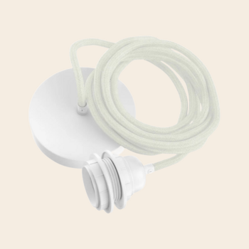 Hoopzi fitting plafondkap - linnen / wit