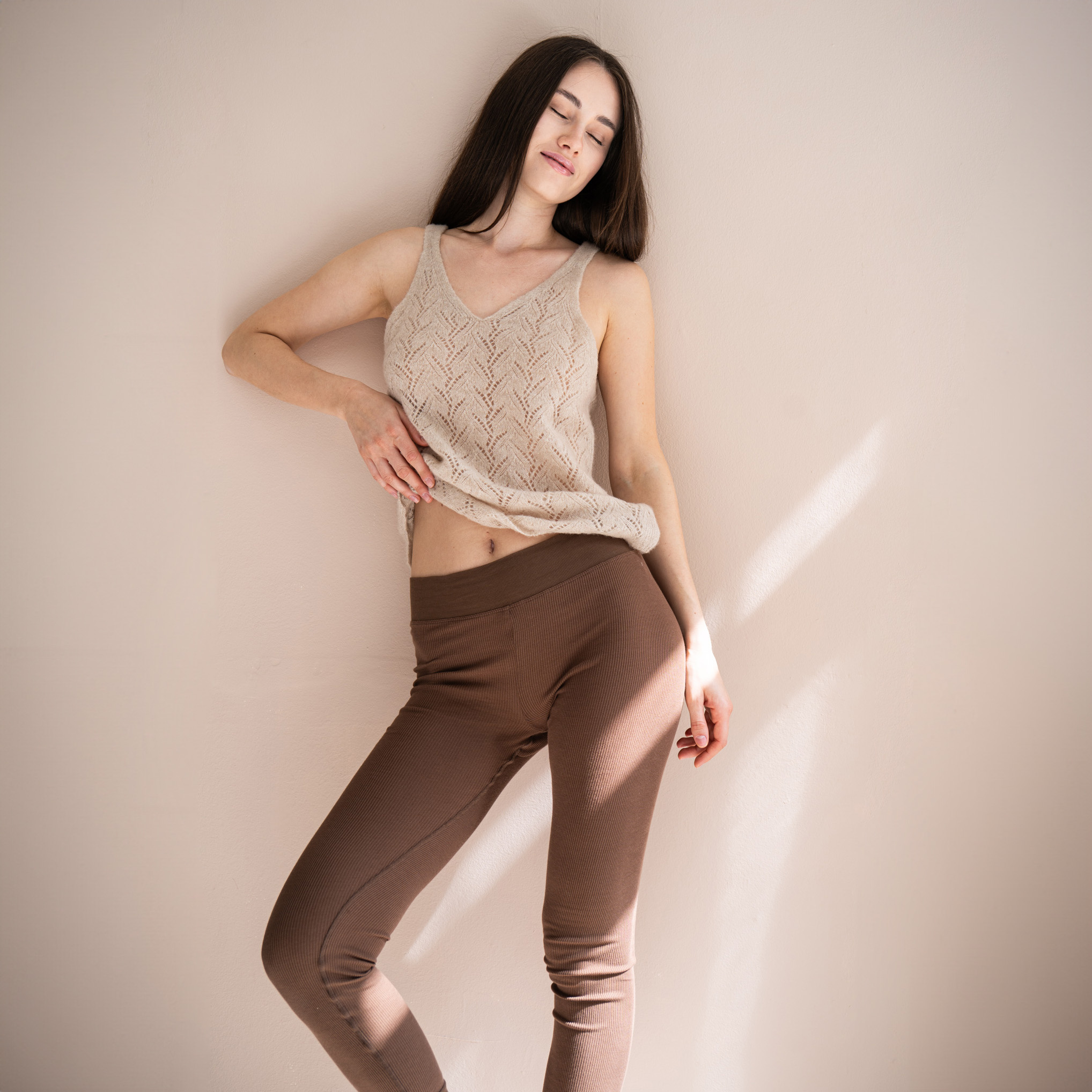 Minimalisma legging 'Free' katoen - truffle