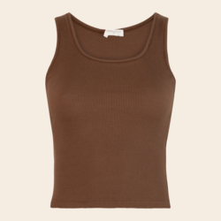 Minimalisma top 'Fawn' katoen - truffle