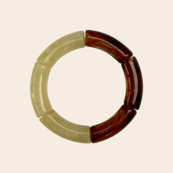 ByBjør armband 'Rainbow' mix natural - duo