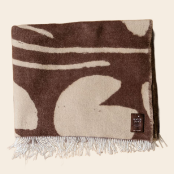 Fine Little Day deken 'Waterlilies' wol - bruin