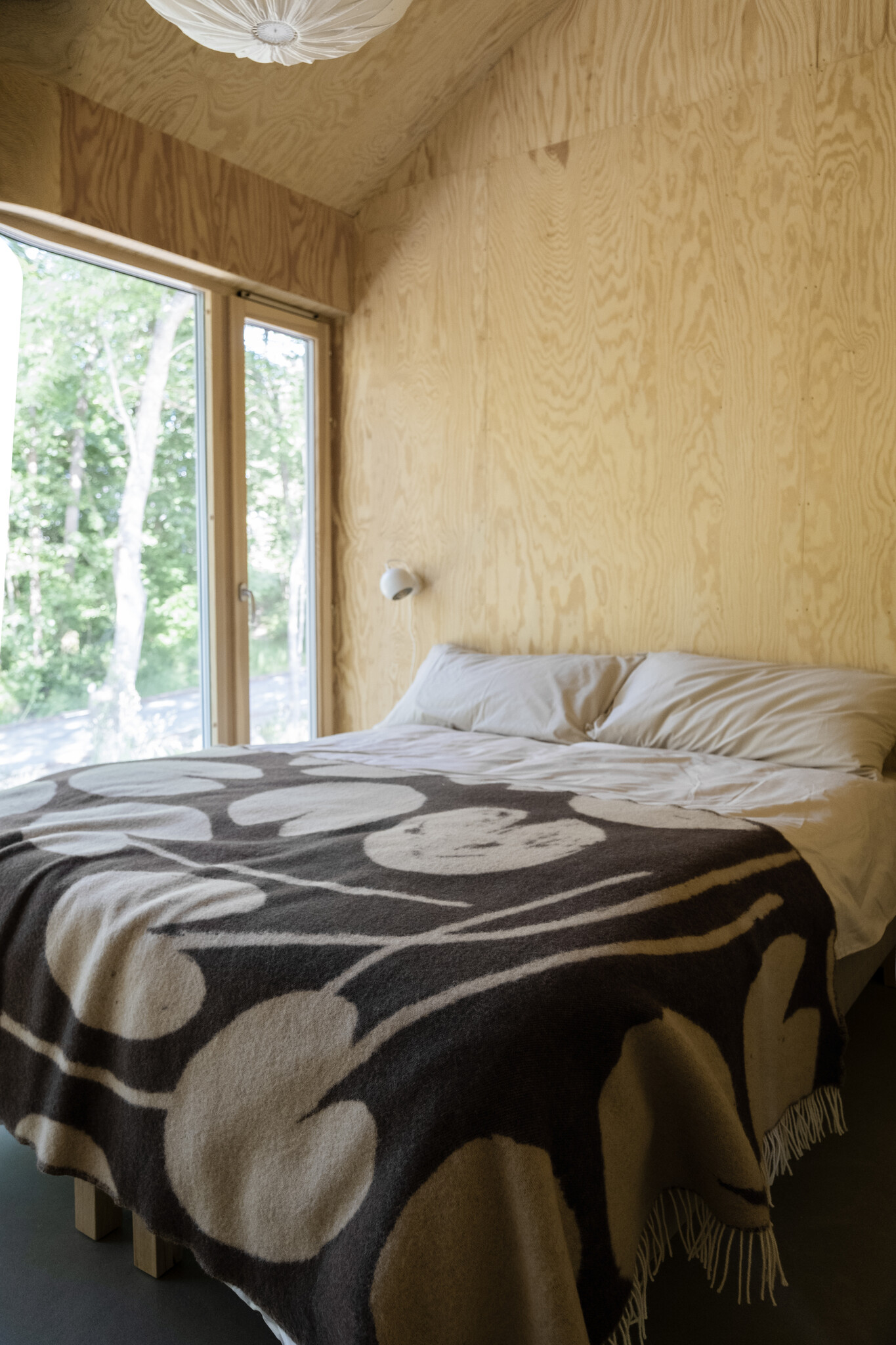 Fine Little Day deken 'Waterlilies' wol - bruin