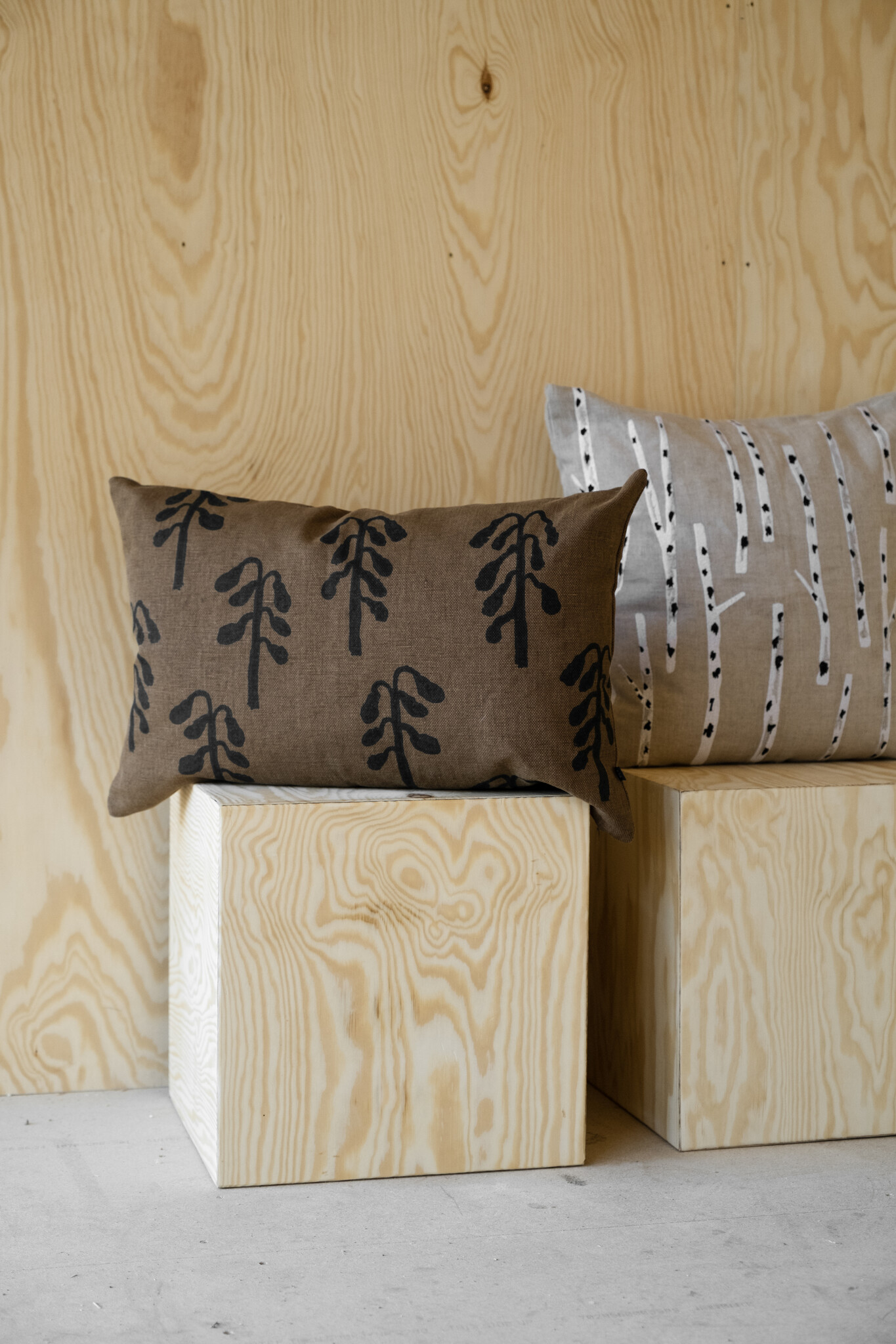 Fine Little Day cushioncover 'Weeping Birch' - linen / cotton