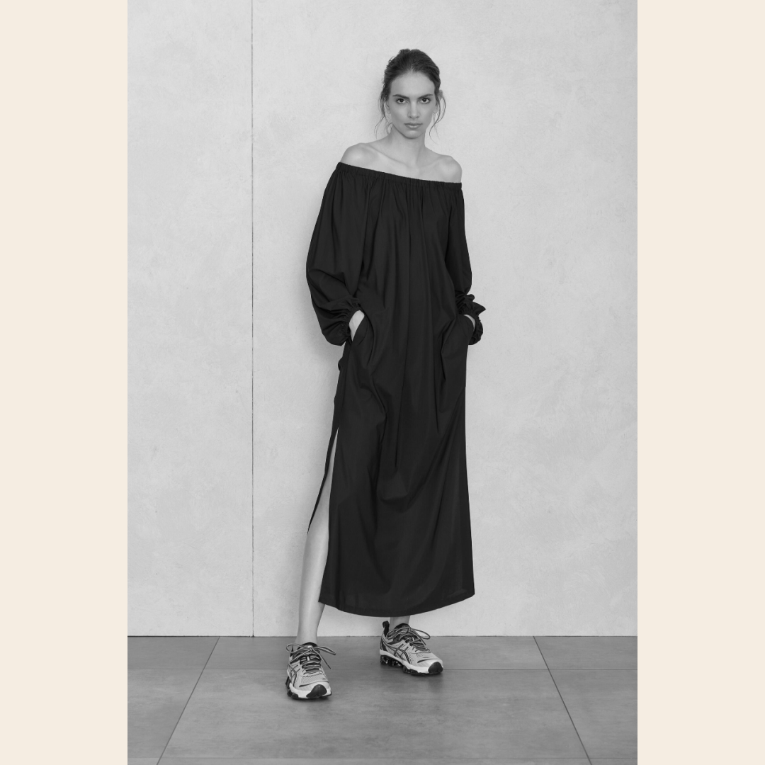 No Man's land maxi dress travel jersey - truffle