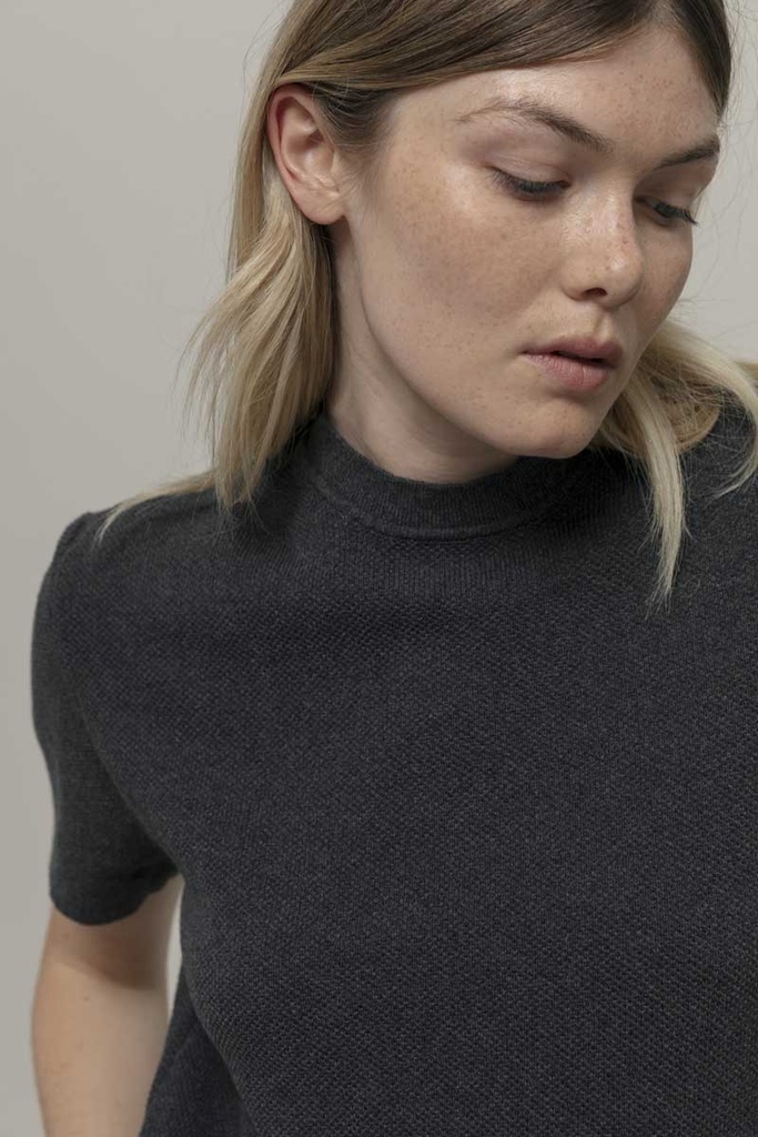 Rifo shirt 'Carlotta' knitted katoen - antraciet