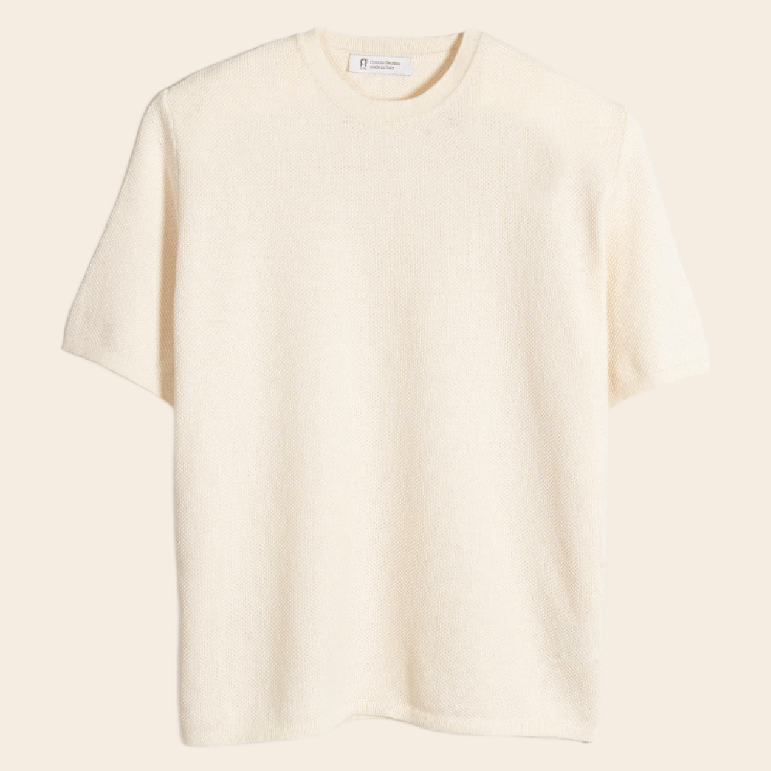 Rifo shirt 'Carlotta' knitted katoen - white burro