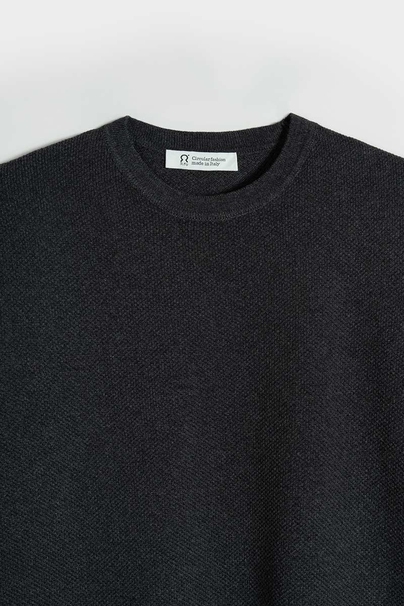 Rifo shirt 'Carlotta' knitted katoen - antraciet