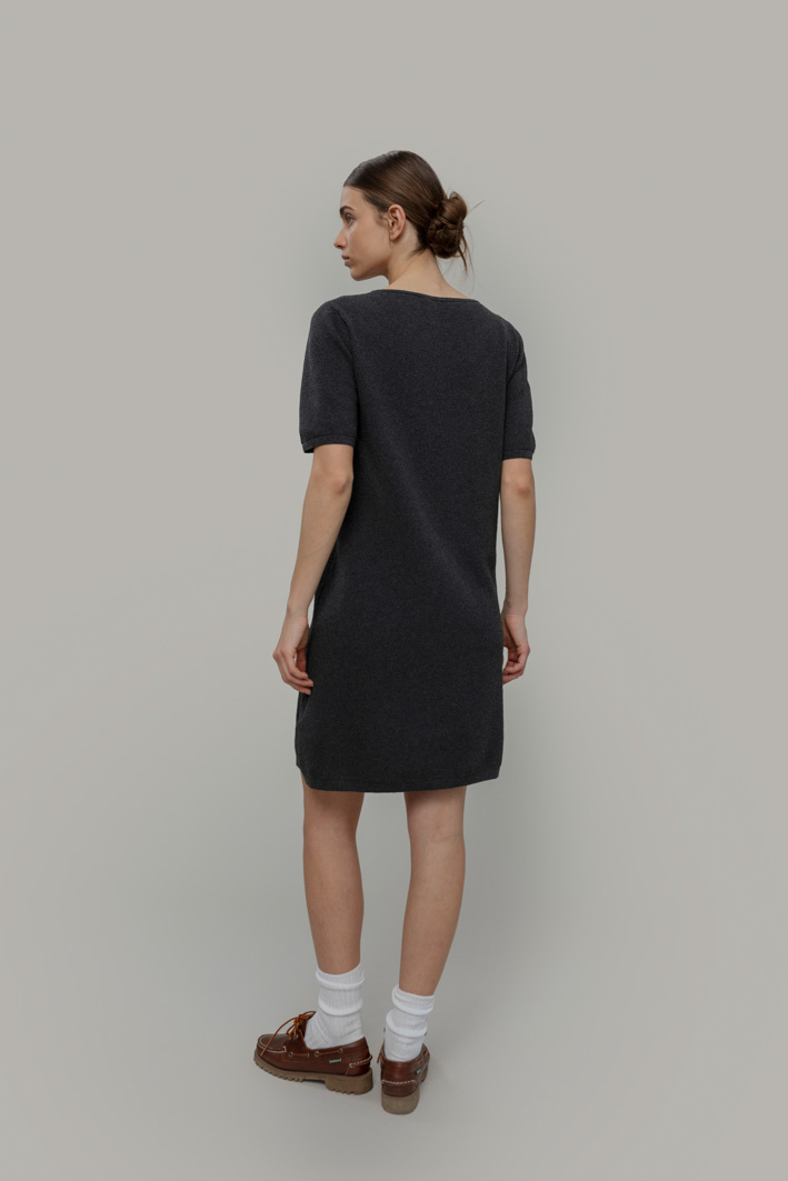 Rifo jurk 'Alessandra' knitted - antraciet