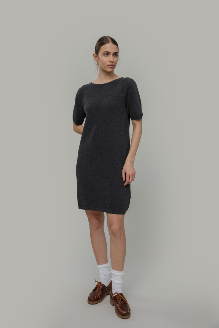 Rifo jurk 'Alessandra' knitted - antraciet