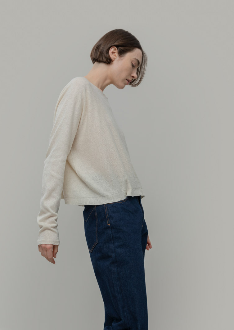 Rifo longsleeve 'Daya' zijde - white burro