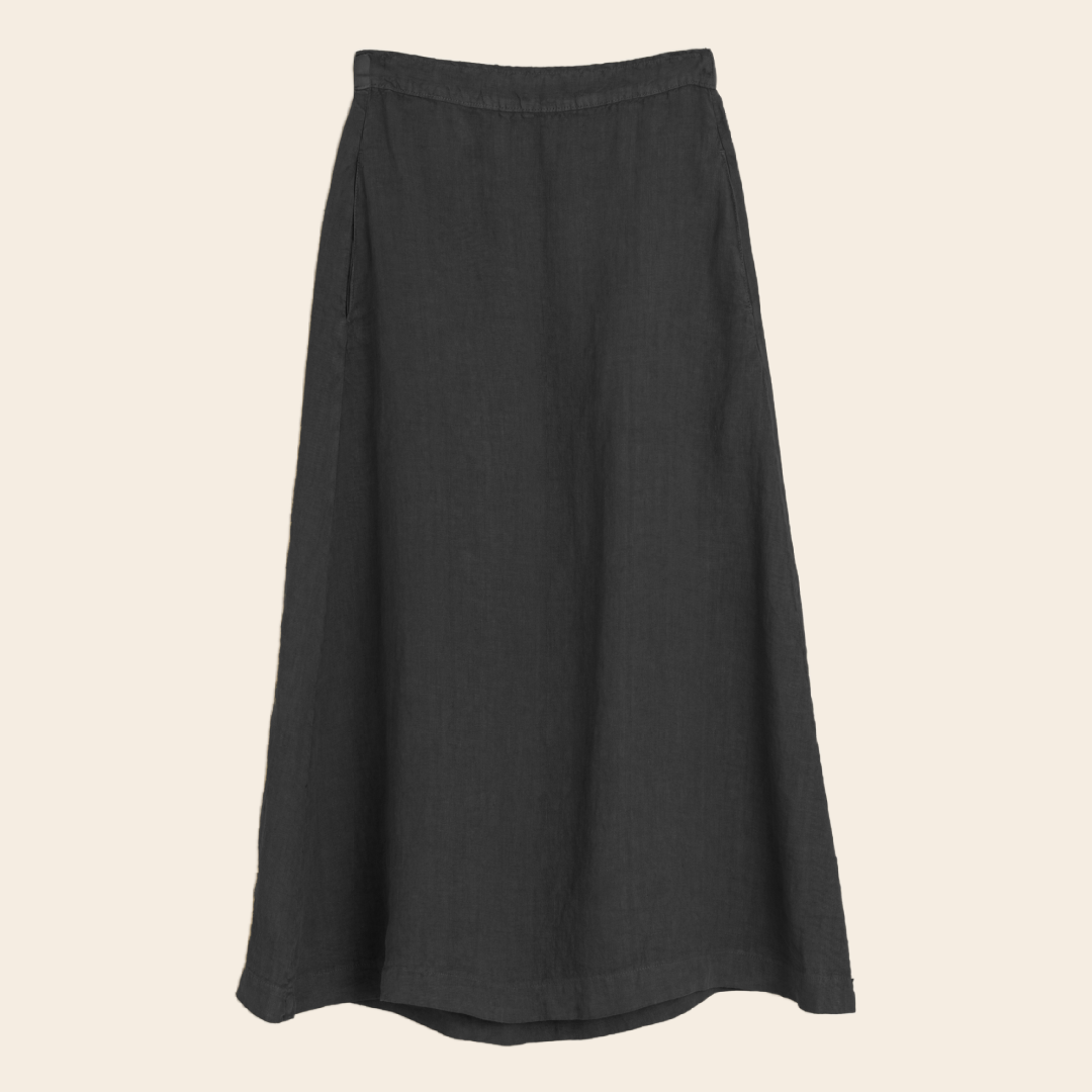 Indi & Cold rok linnen - carbon