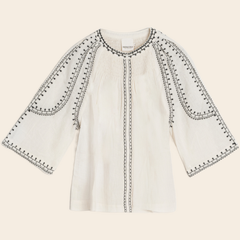 Indi & Cold bell-sleeve shirt - ecru