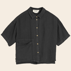 Indi & Cold blouse linnen - carbon