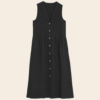 Indi & Cold dress linen - carbon