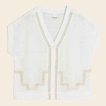Indi & Cold blouse 'Lace' cotton - ecru