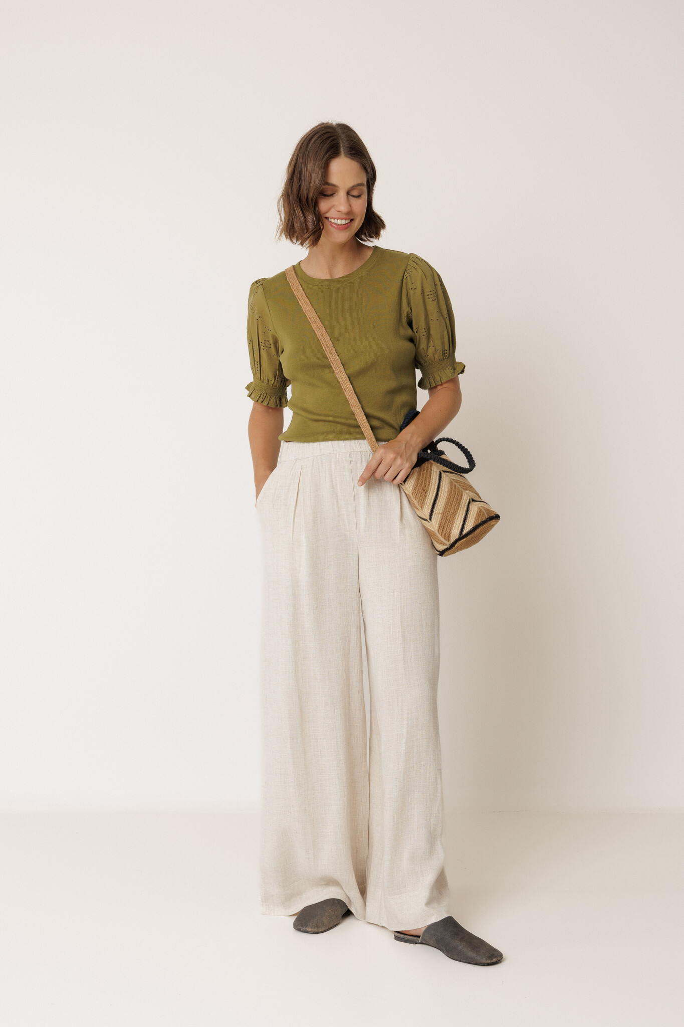 Indi & Cold tas  herringbone - jute