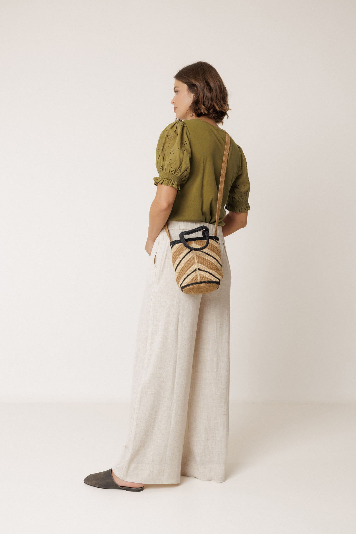 Indi & Cold tas  herringbone - jute