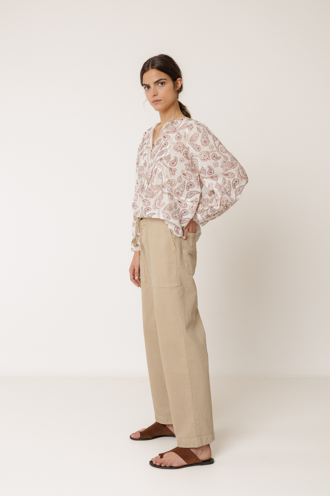 Indi & Cold broek drawstring - sand