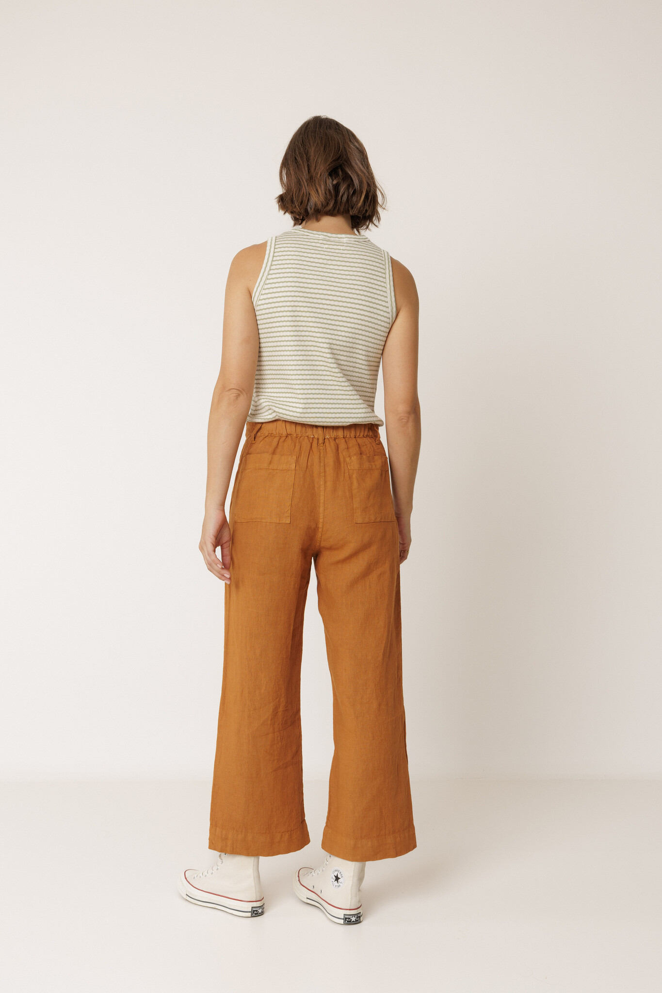 Indi & Cold broek 'Flowy' linnen - rust