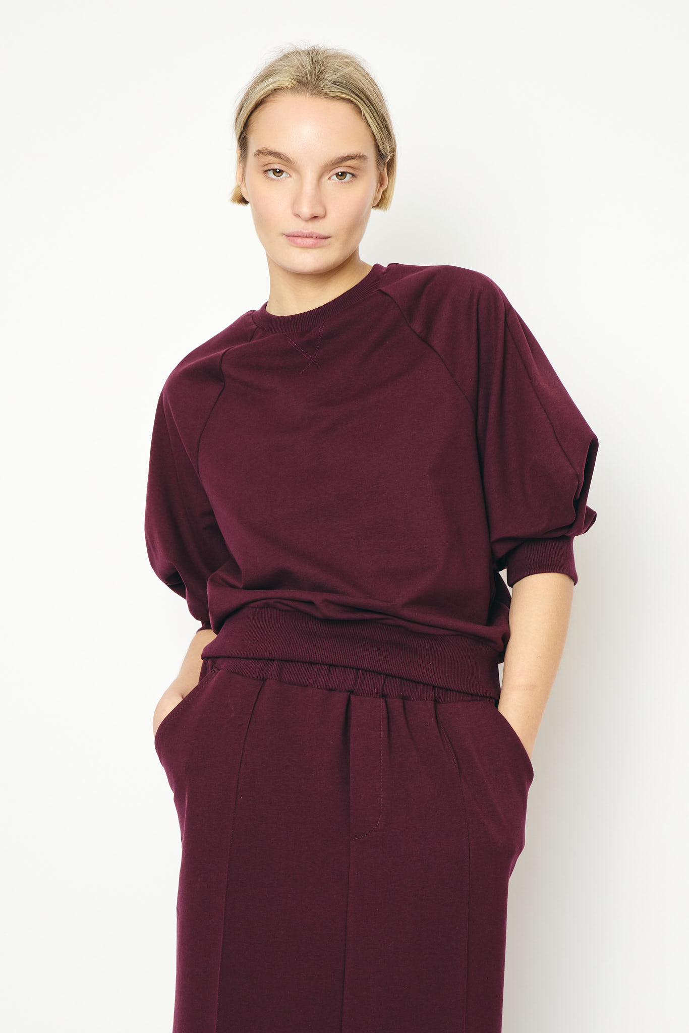 RE/BORN sweater 'Caliste' katoen - vino