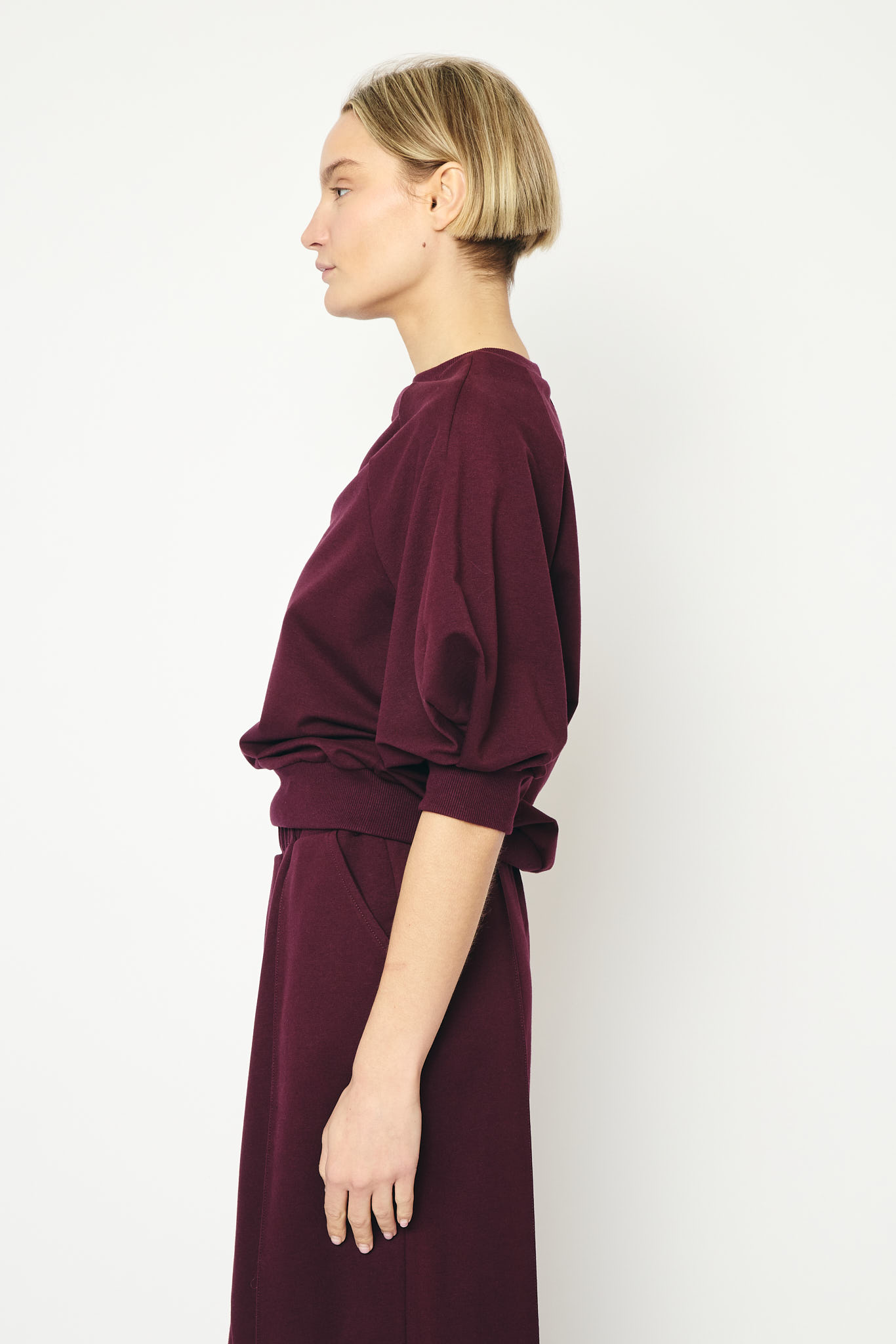 RE/BORN sweater 'Caliste' katoen - vino