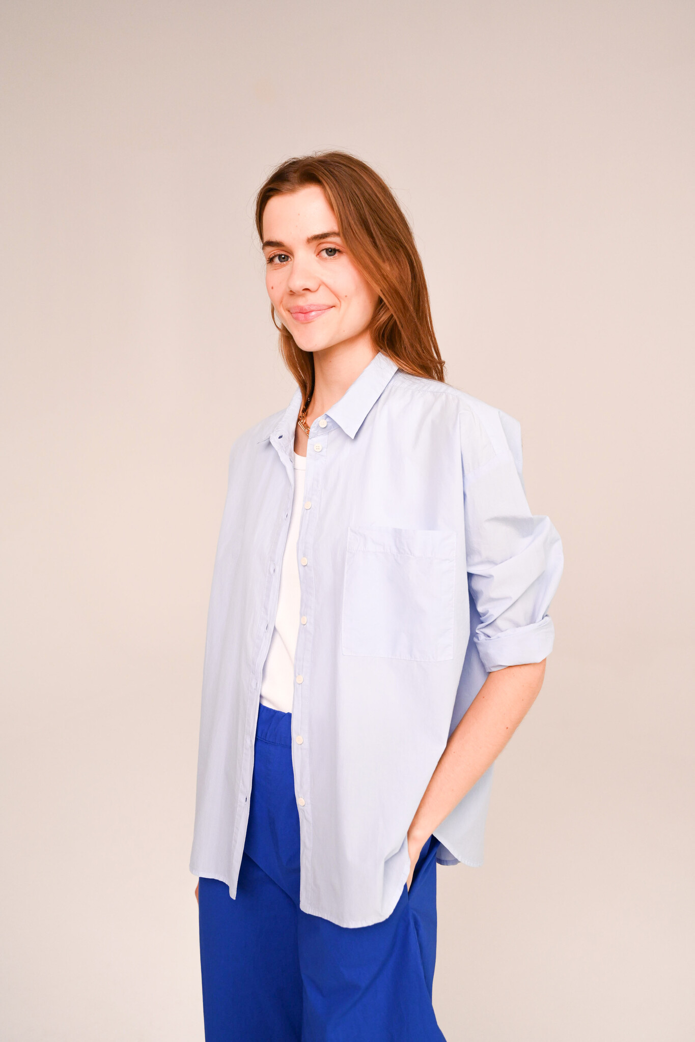 SacreCoeur shirt 'Caroline' poplin- blue