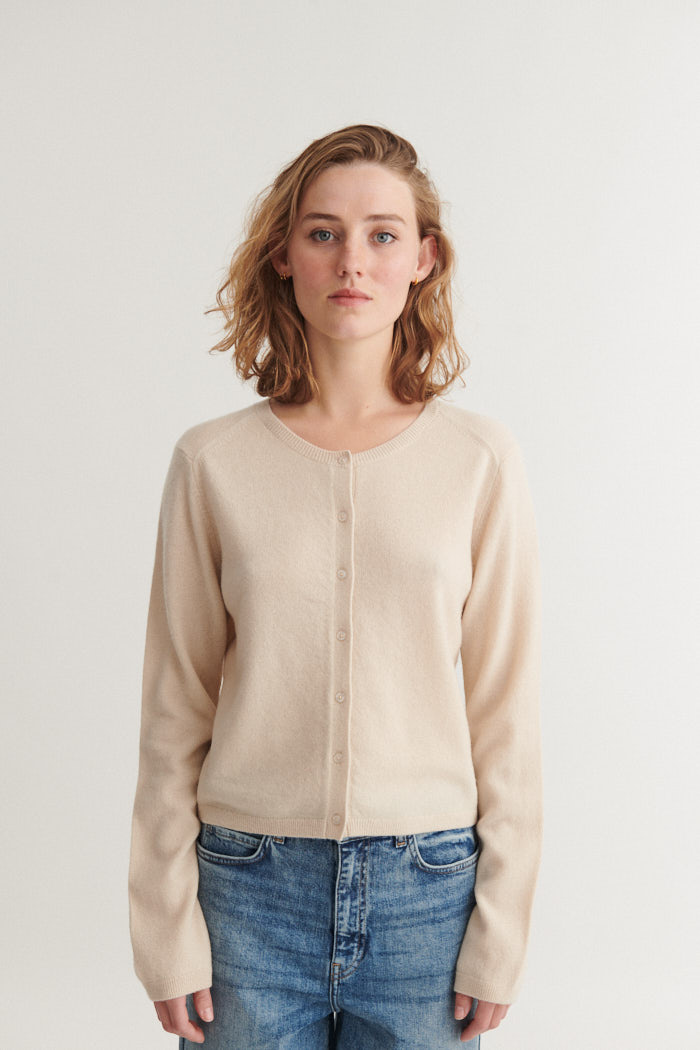 Basic Apparel cardigan 'Selem' merinowool - moonbeam