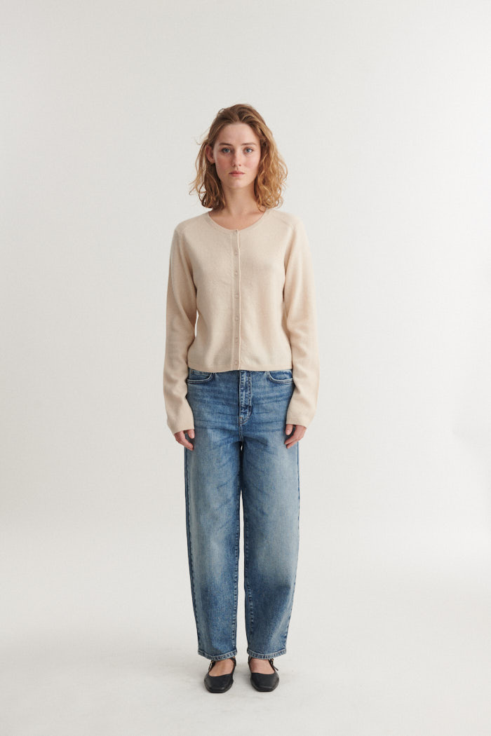 Basic Apparel cardigan 'Selem' merinowool - moonbeam