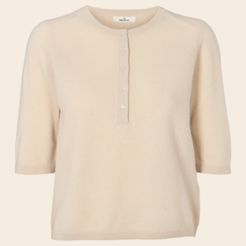 Basic Apparel granddad tee  'Selem' merinowool - moonbeam