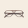 Have A Look reading glasses 'Avi' - coffee