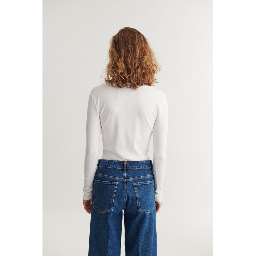 Basic Apparel shirt 'Ludmilla' katoen - wit