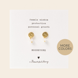 A Beautiful Story Set earrings  'Coin' - gold