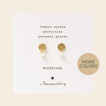 A Beautiful Story Set earrings  'Coin' - gold